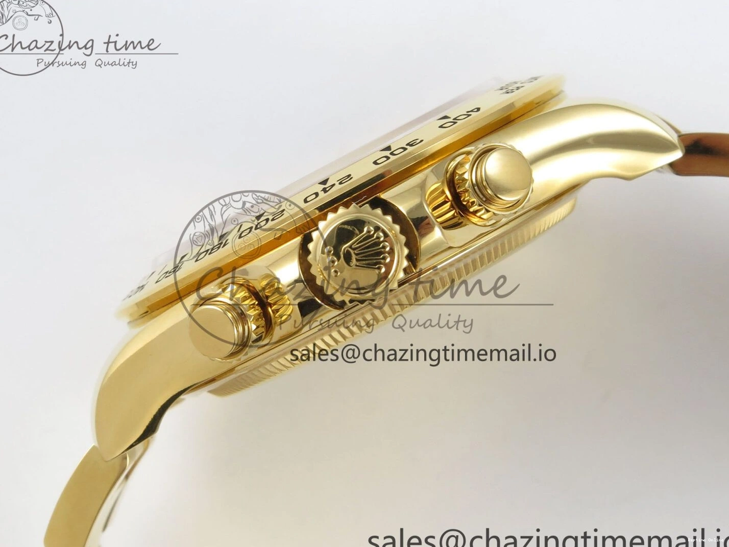 1228 Casual Daytona 126508 YG QF 1:1 Best Edition YG Dial Crystal Markers On YG Bracelet SH4131 V6 (Gain Weight) 305